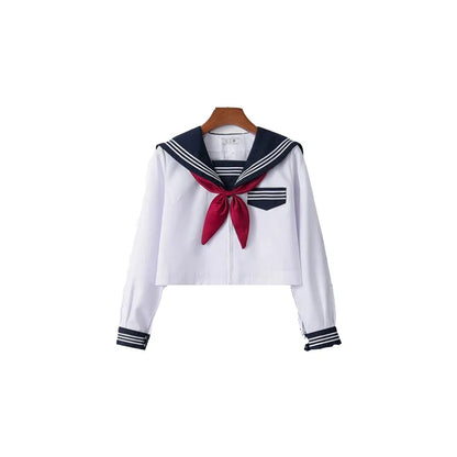 Japanese Orthodox  Girls JK Uniform Skirt Sailor Dress, Long Sleeve Student Suit, Kansai pleated skirt  Academic  set JKN2106