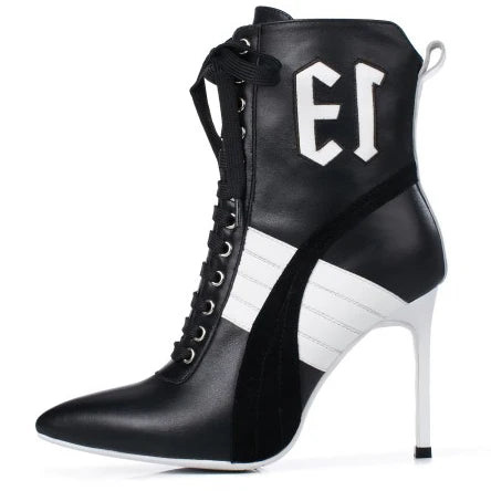 Olomm Handmade Women Winter Ankle Boots Cow Leather Sexy Thin High Heel Boots Pointed Toe Office Women Shoes US Size 3-9.5