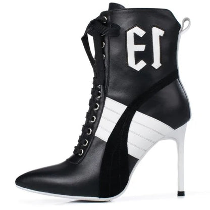 Olomm Handmade Women Winter Ankle Boots Cow Leather Sexy Thin High Heel Boots Pointed Toe Office Women Shoes US Size 3-9.5