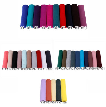 Hot Muslim Fashion Woman Soft Hijabs Scarf Shawl Plain Cotton Jersey Scarves Turban Women Long Shawls Head Wrap Headband Abaya