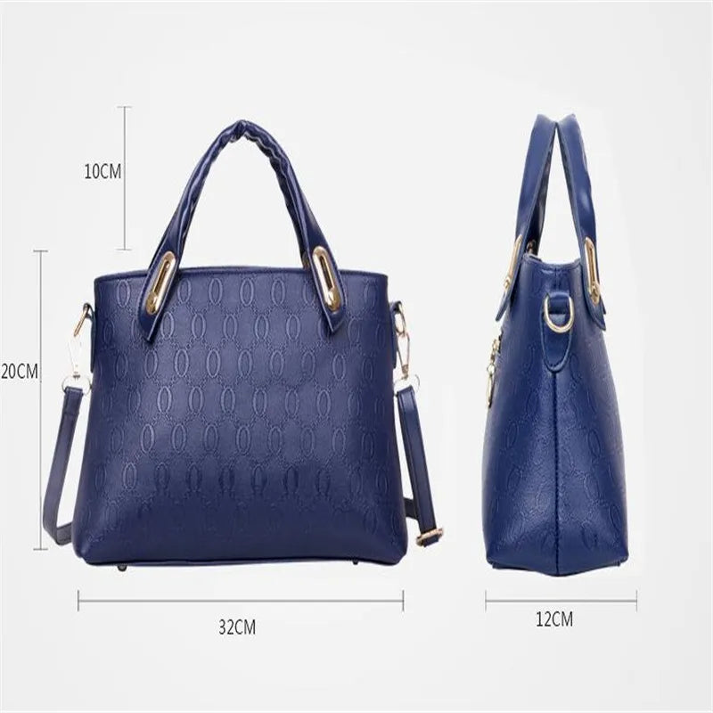Multifunction 4pcs/Set Women Bag PU Leather Luxury Designer Bags Handbag Messenger Bag Shoulder Bag Wallet Bags Storage Bag