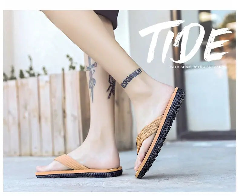 Men Flip Flops Slides 2023 Trend Summer Anti-skid Man Slippers Outdoor Light Casual Beach Male Sandals Household Slides for Men