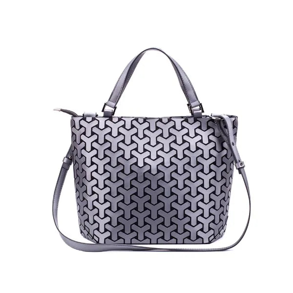 Luminous Bag Sequins Geometric Bags for Women 2024 Quilted Shoulder Bags Laser Plain Folding Female Handbags Bolsa Feminina