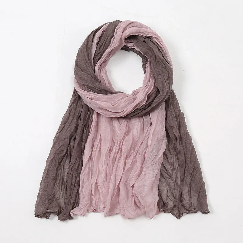 Spain Lovely Polka Floral Crinkle Viscose Shawl Scarf Lady Soft Thin Beach Wrap Pashmina Stole Bufandas Muslim Hijab 175*85Cm