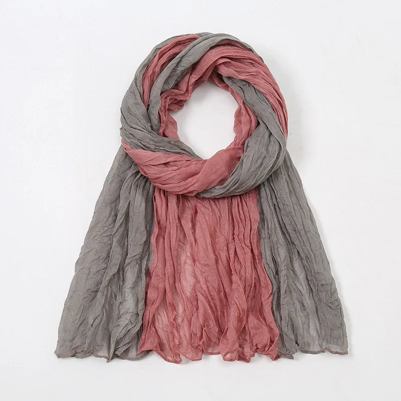 Spain Lovely Polka Floral Crinkle Viscose Shawl Scarf Lady Soft Thin Beach Wrap Pashmina Stole Bufandas Muslim Hijab 175*85Cm
