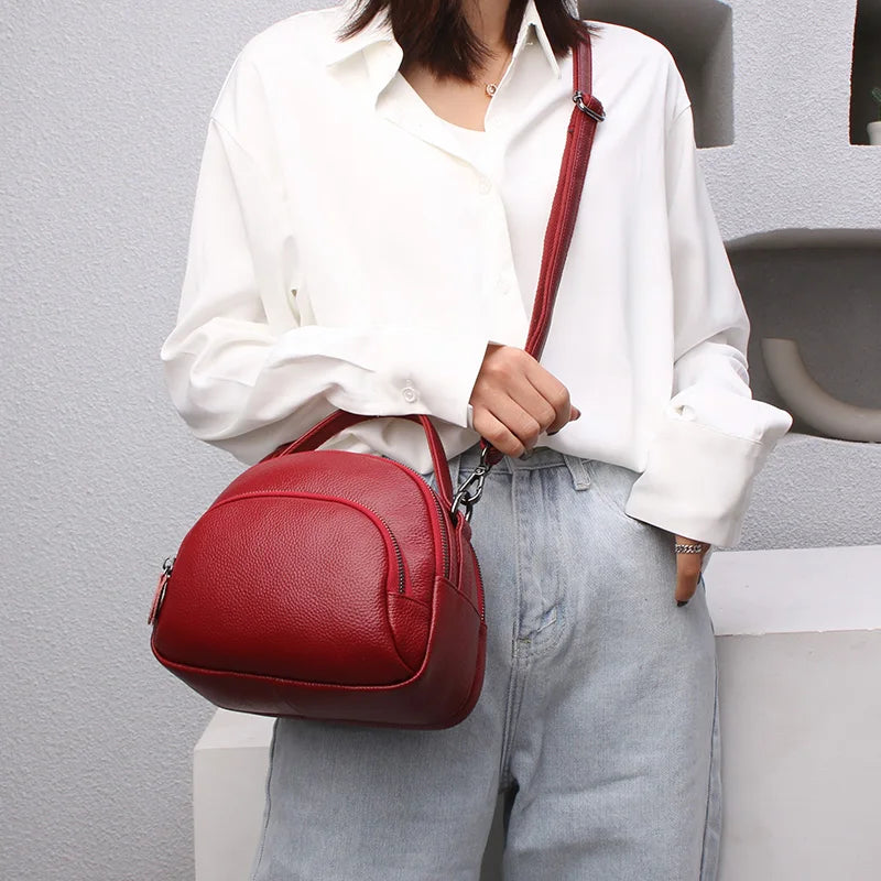 Fashion High Quality Genuine Leather Woman Messenger Bags Luxury Cowhide Handbags Women's Bags Designer Women Shoulder Tote bags