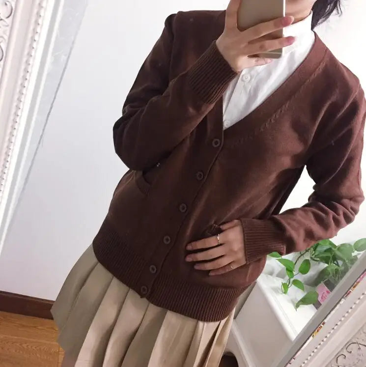 Japanese JK High School GIRL Women Sailor Suits Uniform COSPLAY SWEATER LOVE LIVE SWEATER Himiko Toga SWEATERSHIRT JKA3