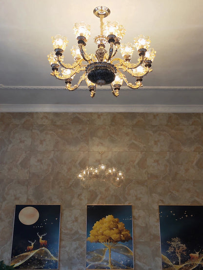 French Luxury Crystals Chandelier Living Room Bedroom Lamps Atmosphere Minimalist Ceramic Bedroom Crystal Lamp Villa Light Stair