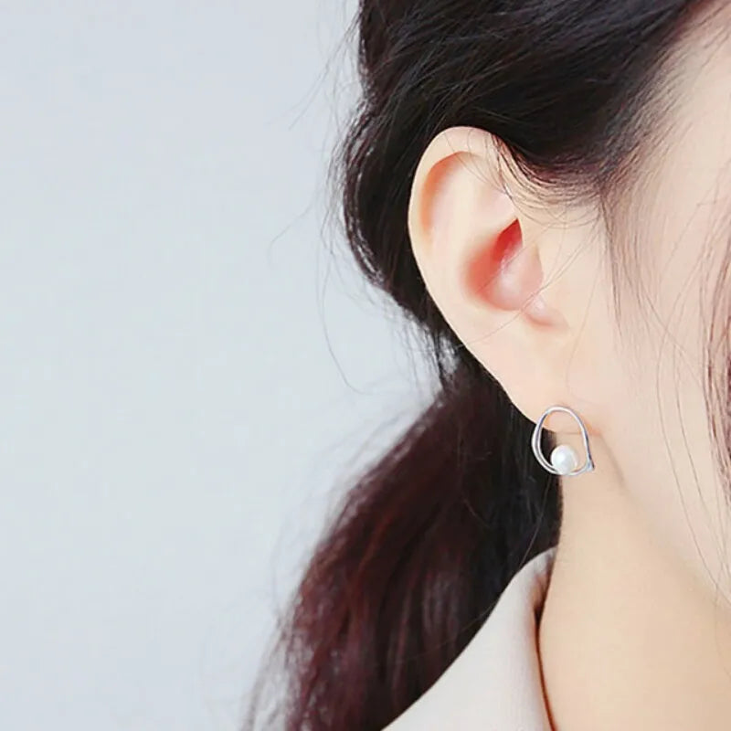 925 Sterling Silver Vintage Earrings For Women Trendy Simple Big Web Earring Jewelry Prevent Allergy Party Accessories