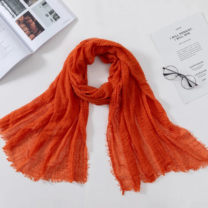 2026 Muslim Fashion Women Crinkle Hijab Scarf Soft Solid Head Scarves Turban Shawls and Wraps Hijab femme musulman kopftuch