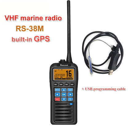 Recent RS-38M With GPS VHF Marine Radio IP67 Waterproof Float Walkie Talkie Tri-watch 156.025-157.425MHz Transceiver 2 Way Radio