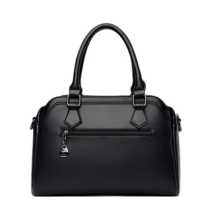 Multi-pocket Handbag Purses Genuine Cowhide Leather Shoulder Bag Luxury Designer Crossbody Messenger Sac Elegant Tote for Women