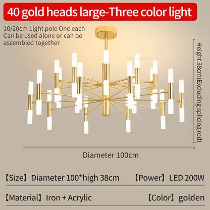 Lights For Living Room Dining Room Nordic Pendant Light Modern Ceiling Chandeliers Bedroom Decoration Lamp Gloden Light Fixrurn