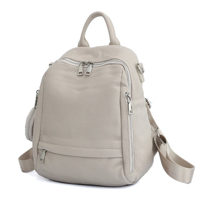 Zency Women's Genuine Leather Backpack High-Quality School Bag Travel Female Shopper Shoulder Satchel Rucksack Commuter