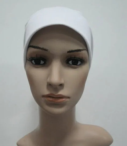 H066 Plain tube hat with cardboard underscarf Muslim Turban Pure Color Stretch Inner Hijabs Women Head Scarf Under Hijab Bonnet