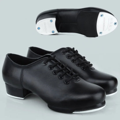 Sports Dance Shoes Adult Children Performance Tap Dance Shoes Soft Sole Natural Leather Shoes Step Sneakers Dance Shoes