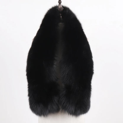 New Winter Lady Natural Luxury Real Fox Fur Scarf Shawl Full Pelt Warm Soft 100% Genuine Fox Fur Scarves Women Real Fur Muffler