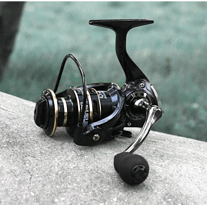 DEUKIO Spinning Reels 12KG Max Drag Carrete De Pesca 5.2:1 Metal Handle Fishing Reel Coils Reel for Fishing Accessories 2023