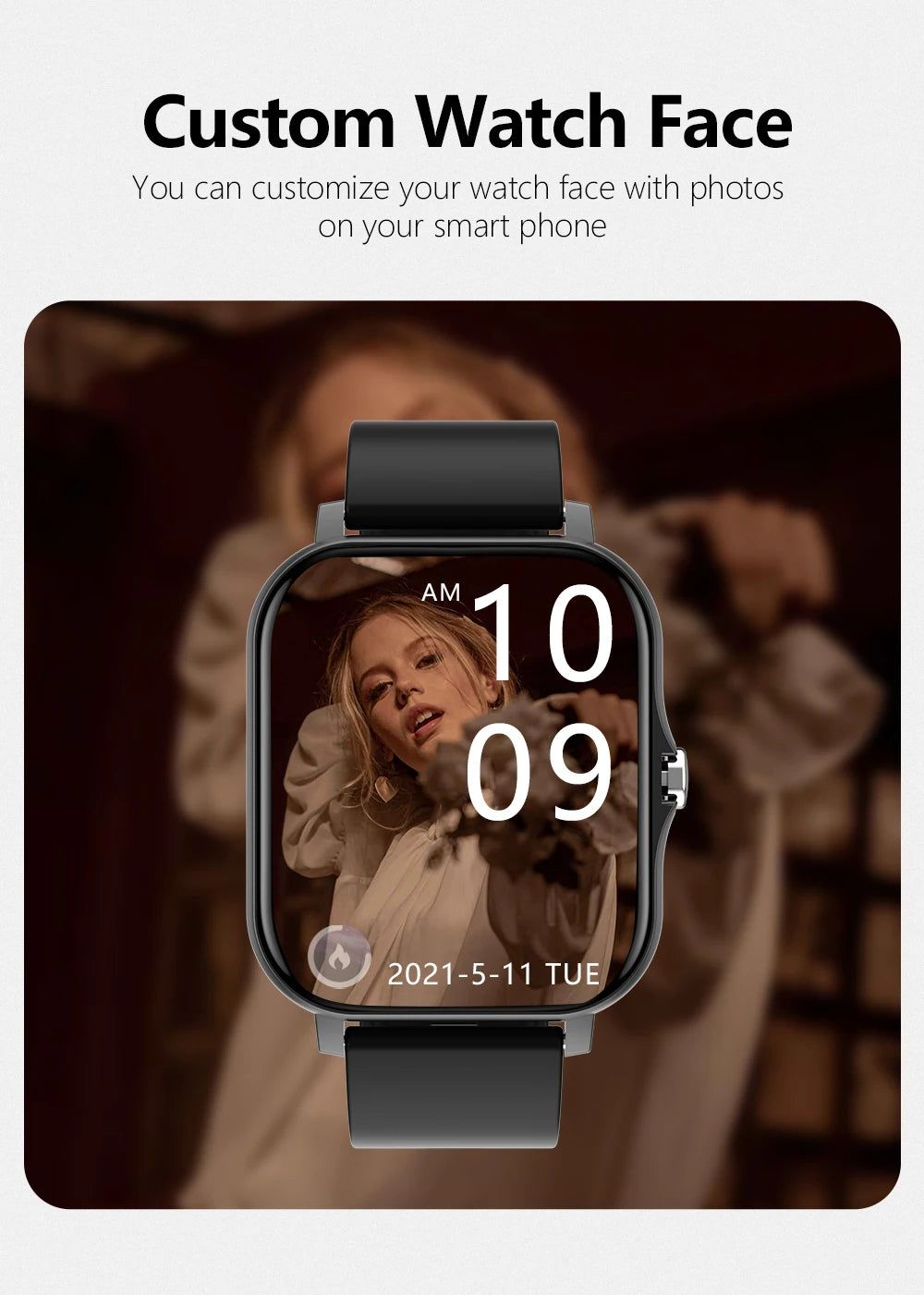 New Smart Watch Android IOS Phone 1.44 Inch Color Screen Bluetooth Call Blood Oxygen/Pressure Monitoring Smart Watch Women Men