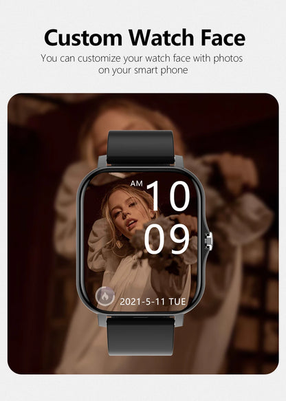 New Smart Watch Android IOS Phone 1.44 Inch Color Screen Bluetooth Call Blood Oxygen/Pressure Monitoring Smart Watch Women Men