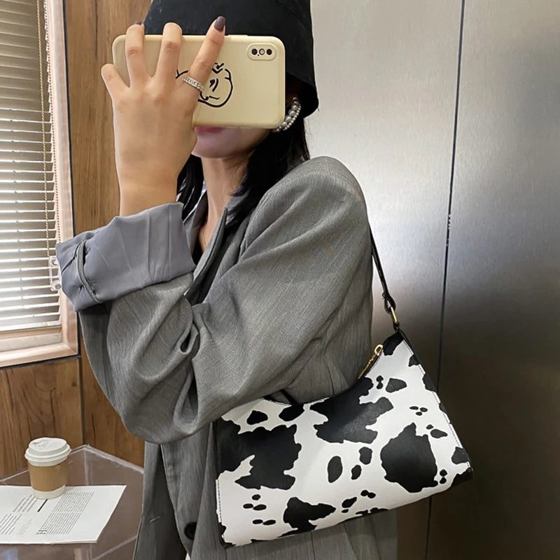 Gusure Fashion Leopard Pattern Shoulder Women Bag Hand Bag Personality Wild Pu Leather Designer Purses and Handbags