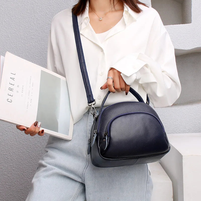 Fashion High Quality Genuine Leather Woman Messenger Bags Luxury Cowhide Handbags Women's Bags Designer Women Shoulder Tote bags