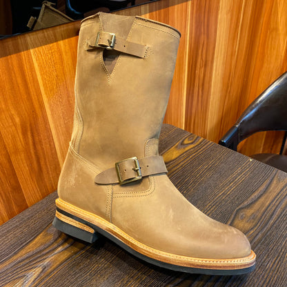 EB666 Rock Can Roll Men's Genuine Italian Cow Leather Footwear Cowhide Top Quality Goodyear Welted Trooper Engineer Boots