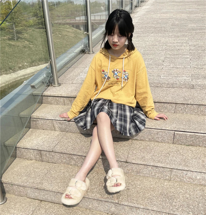 Slippers Ladies Summer Fluffy Mink Fur Slippers 100% Mink Fur Slippers Ladies Sandals 2021 Home Slippers Girls Outdoor Slippers