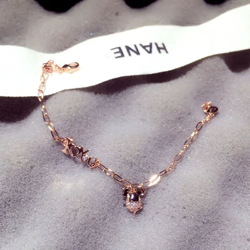Korean Fashion Exquisite Luxury Lady Bracelets Buckle AAA Top Quality Bangles Shine Women Trend Charm Jewelry Romantic Pendant