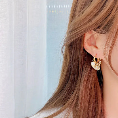 2023 New French Fashion Earring Temperament Luxury Top Quality Zircon Earrings 2021 Trend Personalized Luxury Jewelry Pendant