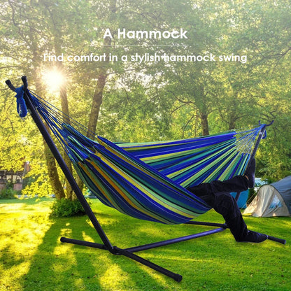 Outdoor Convenient Portable Canvas Hammock No Stand Multi-functional Practical Camping Sleep Swing Hanging Bed Garden Furniture