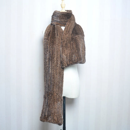 2026 Lady Luxury Authentic Mink Fur Shawl Scarf Winter 100%Natural Mink Fur Real Scarf Shawl Fashion Genuine Mink Fur Ponchos