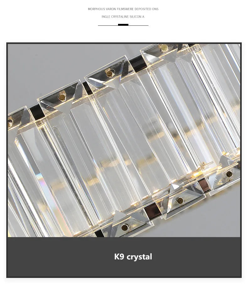 Modern Luxury Led Dimmable Pendant Lights Lustre Living Room Chandelier Lamp Fixtures Foyer Shiny Steel  Luminarias Light