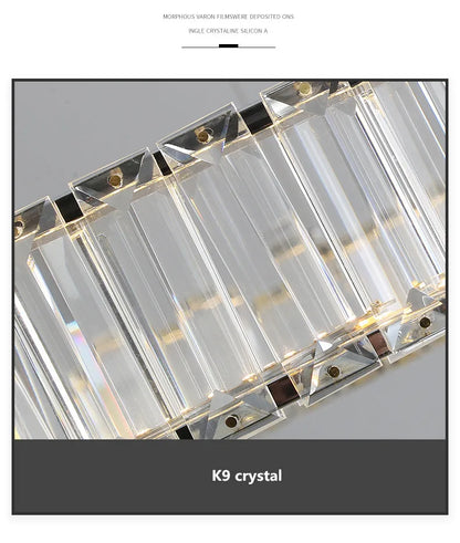 Modern Luxury Led Dimmable Pendant Lights Lustre Living Room Chandelier Lamp Fixtures Foyer Shiny Steel  Luminarias Light