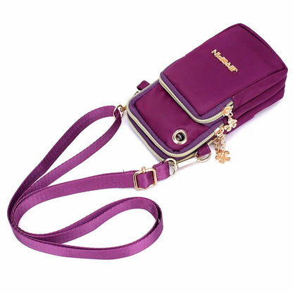 Casual Waterproof Nylon Crossbody Bags Women Messenger Shoulder Bag Female Small Cell Phone Handbags Purses Sports Pouch Bag