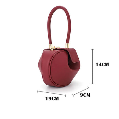 Round Ball Women's Handbag Brand Designer Bowling Bag PU Leather Mini Shoulder Bags Female Luxury Purse Fashion Armpit Bag