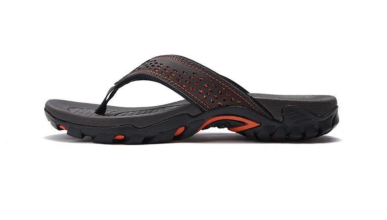 Summer Outside PU Leather Mens Flip Flops Slippers Outdoor Beach Shoes Flip Flop Plus Big Size 49 50 51 52 Hot Sale Dropshipping