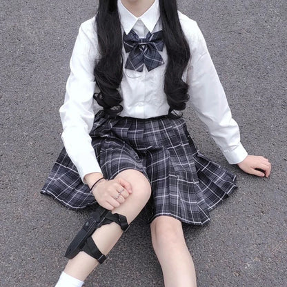 Japan Preppy Style Women's Navy Blue Coat Set Kawaii High School Class Girl Student Uniform Cute JK Blazer Clothing for Autumn