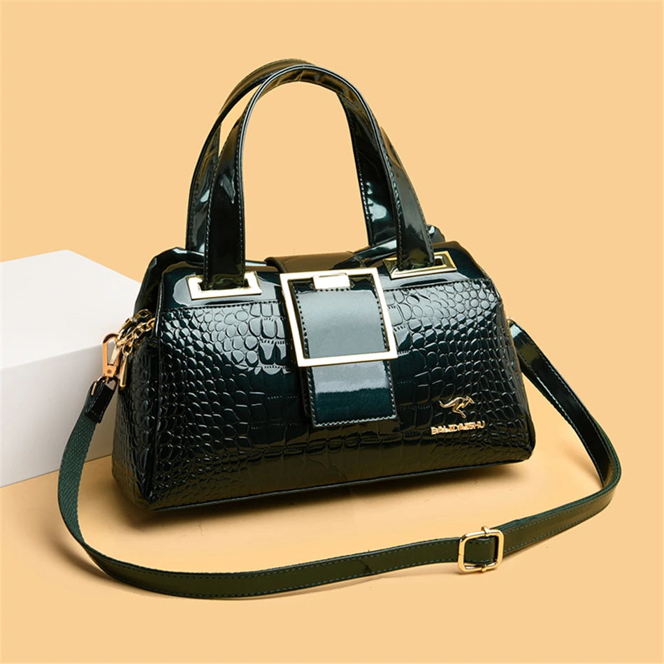 Luxury Designer Handbag Brand Crossbody Bags For Women 2024 New Crocodile Pattern Leather Shoulder Bags Casual Tote Bag Bolsos