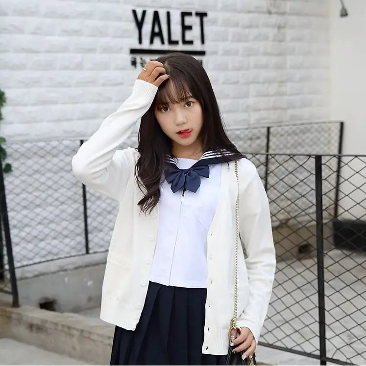 Japanese JK High School GIRL Women Sailor Suits Uniform COSPLAY SWEATER LOVE LIVE SWEATER Himiko Toga SWEATERSHIRT JKA3