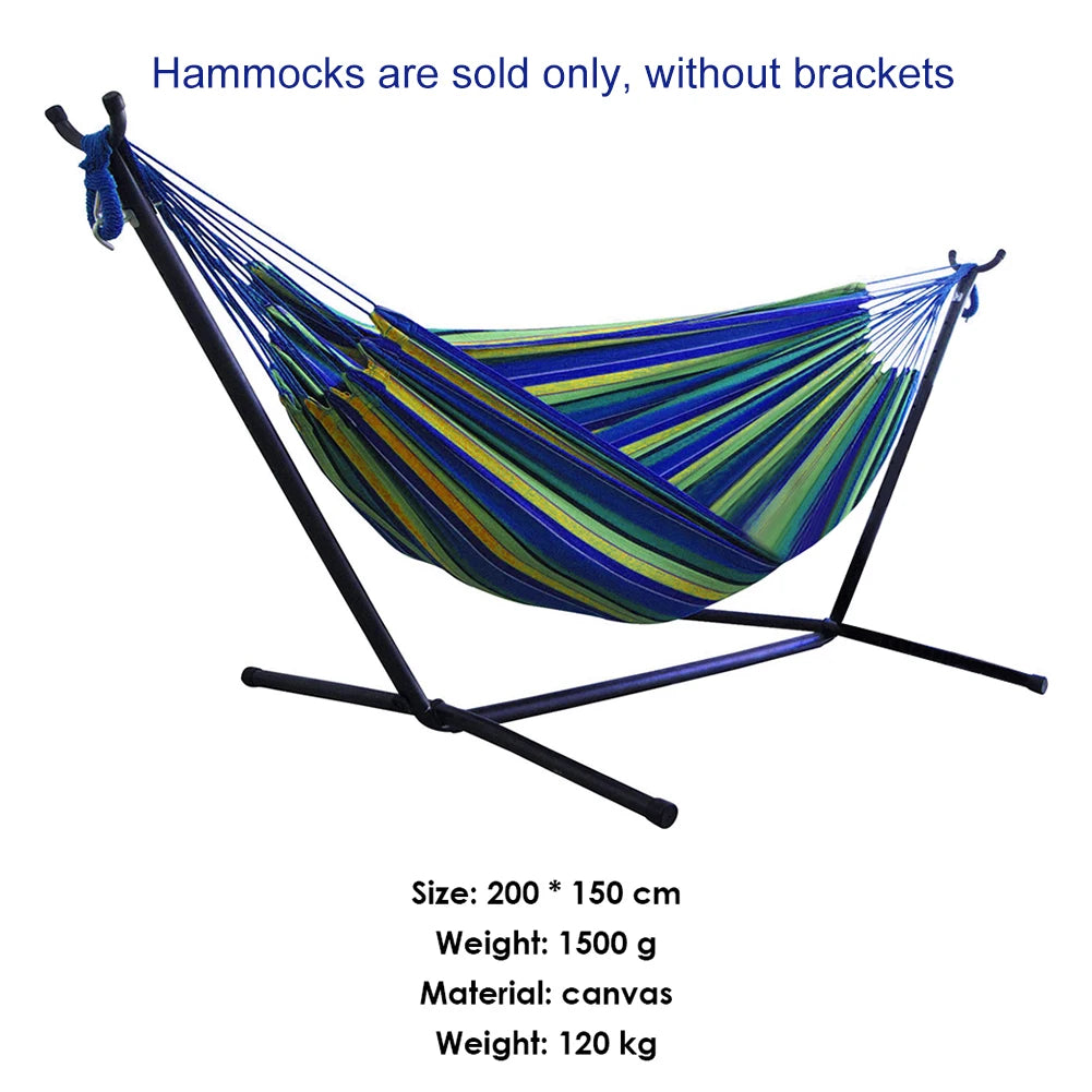 Outdoor Convenient Portable Canvas Hammock No Stand Multi-functional Practical Camping Sleep Swing Hanging Bed Garden Furniture