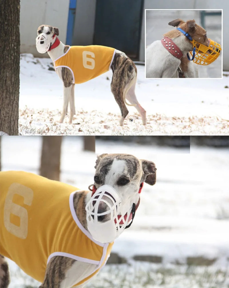 Pet Dog Muzzle Breathable Basket Muzzle Large Dogs Stop Biting Barking Chewing For Greyhound Gree Whippet Dogs Supplies