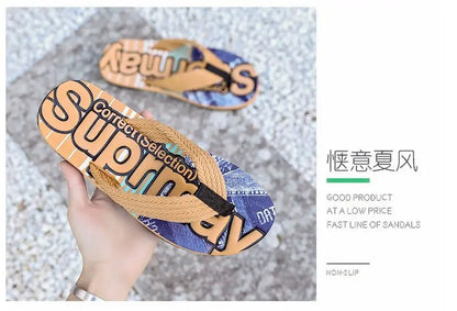 Men Flip Flops Slides 2023 Trend Summer Anti-skid Man Slippers Outdoor Light Casual Beach Male Sandals Household Slides for Men