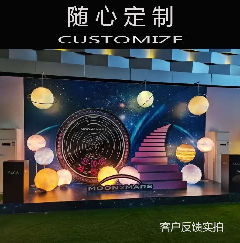 Planet Pendant Lights Sun Earth Moon Novelty Creative Atmosphere Light  Hanging Lamp Bedroom Home Decoration Hallway Luminaire