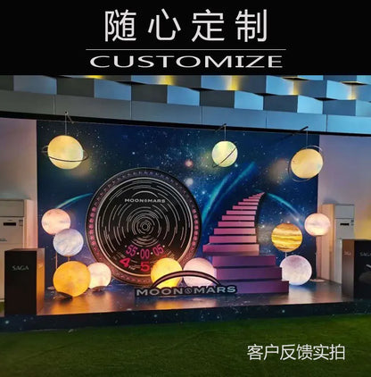 Planet Pendant Lights Sun Earth Moon Novelty Creative Atmosphere Light  Hanging Lamp Bedroom Home Decoration Hallway Luminaire
