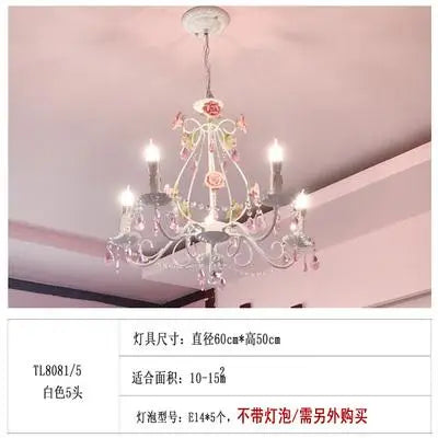Pink Rose Wedding Chandelier Lighting Restaurant Chandeliers Crystal Lamp Ceiling Bedroom Chandelier Modern Lustre Crystal Light