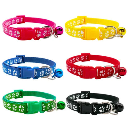 100Pcs Dog Collar With Bells Adjustable Customize Necklace Puppy Kitten Collar Accessories Pet Shop Products Rabbit Neck Strap
