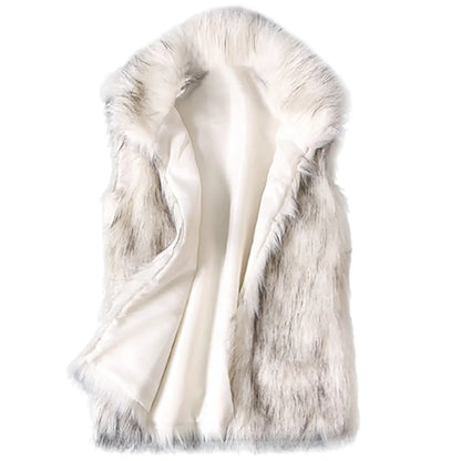 Faux Fur Vest Women Plus Size Furry Short Faux Fur Vests Coat Fur Gilet Fourrure Autumn Winter Overcoat Куртка Зимняя Женская