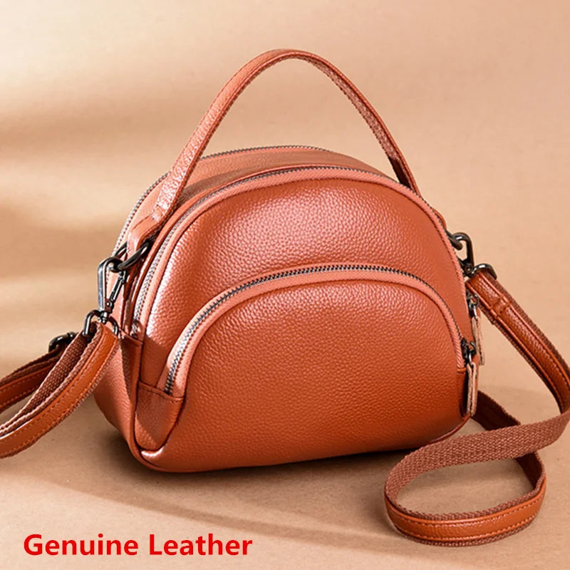 Fashion High Quality Genuine Leather Woman Messenger Bags Luxury Cowhide Handbags Women's Bags Designer Women Shoulder Tote bags