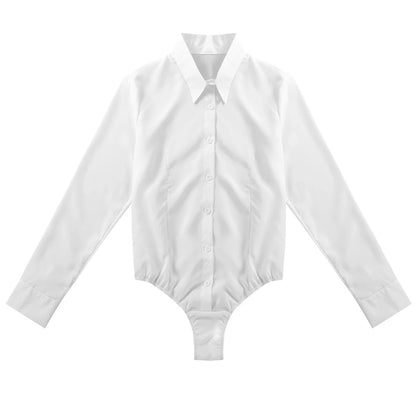 Elegant Bodysuits Female Fashion 2023 Long Sleeve Body Shirts Women Formal Office Lady White Blouses Plus Size Rompers Clothes